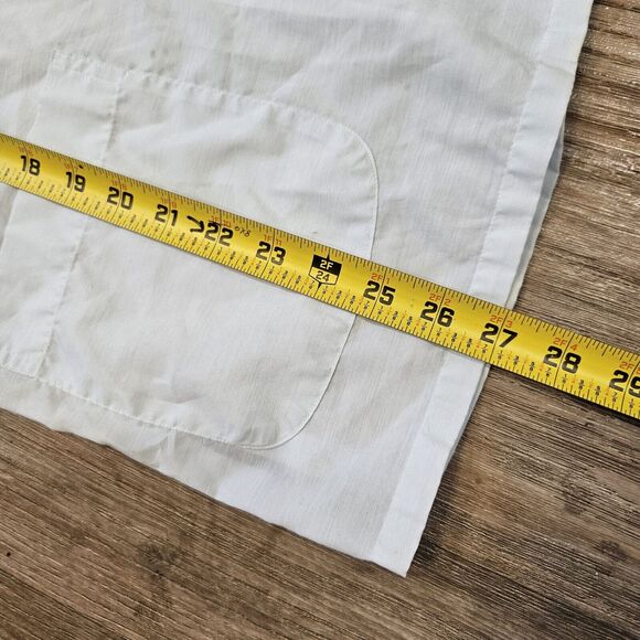 Vtg Chinese Kimono Top Womens L Blue Embroidered Dragons Pockets Short Sleeve - Picture 9 of 10